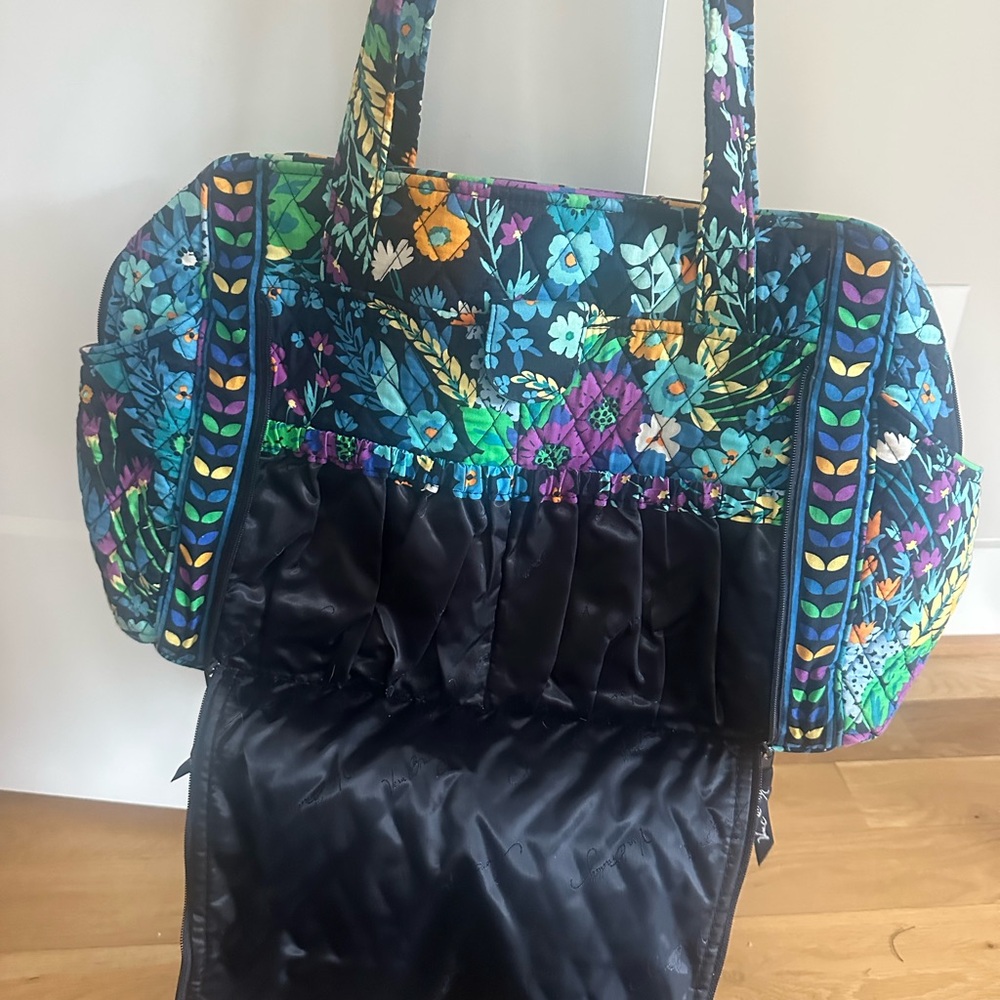 Vera Bradley Blue Floral Quilted Diaper Bag - Picture 2 of 4